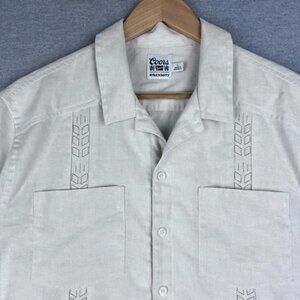 Huckberry Coors Banquet Shirt Men’s Size L Beer Short Sleeve Western Camp Collar